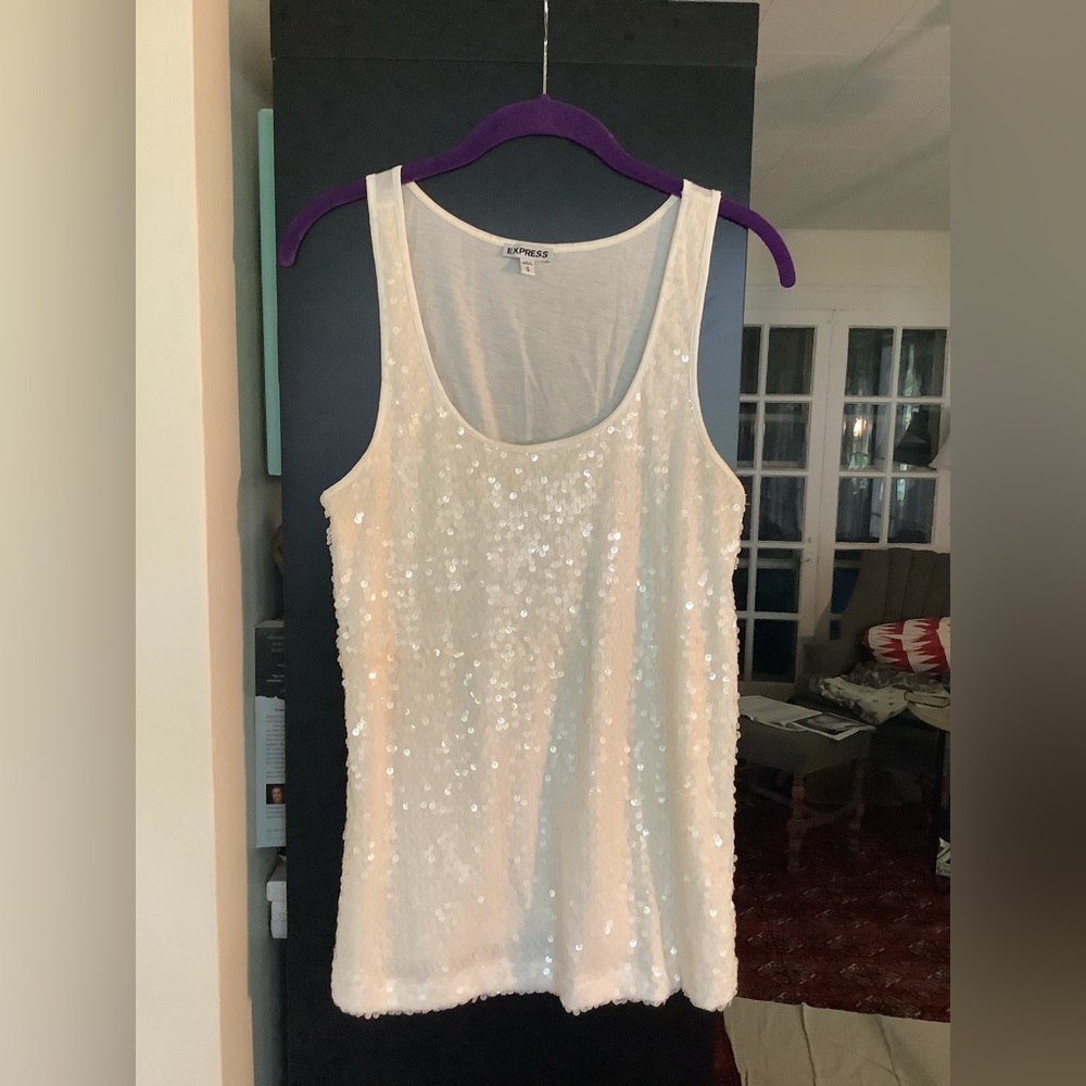 Sequined tank top